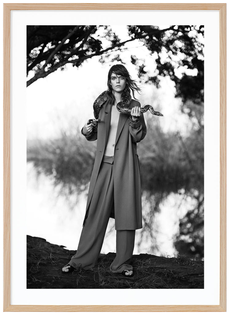 Iconic model Meghan Collison photographed in the Everglades, Florida. Oak frame. 