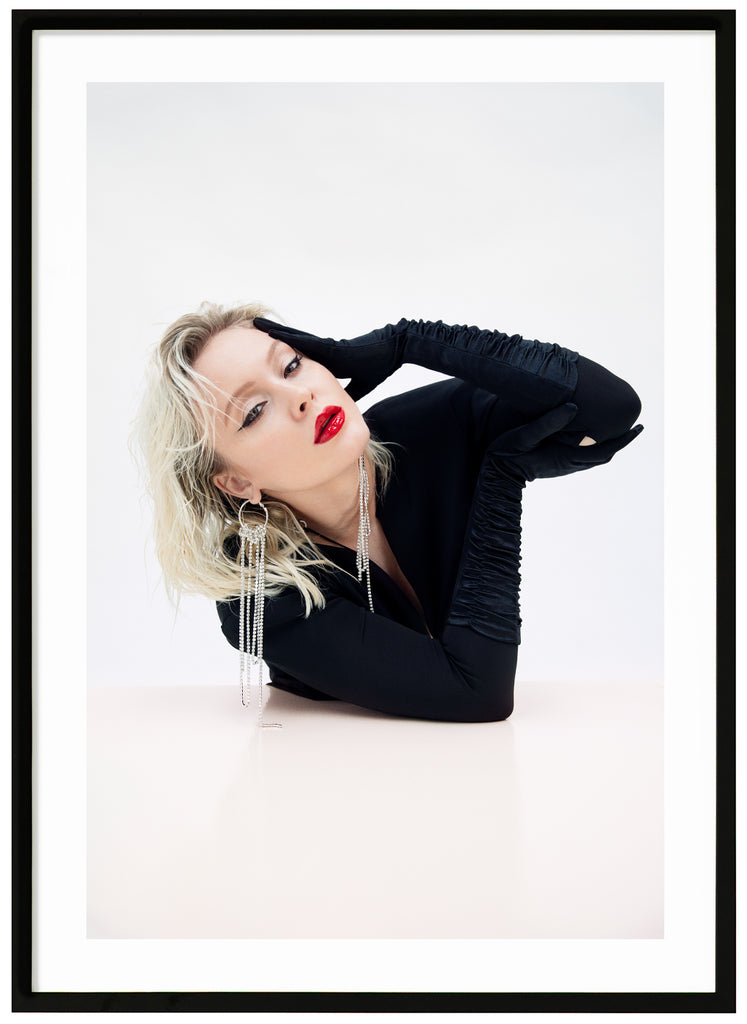 So Good, Zara Larsson poster shot by John Scarisbrick. Black frame. 