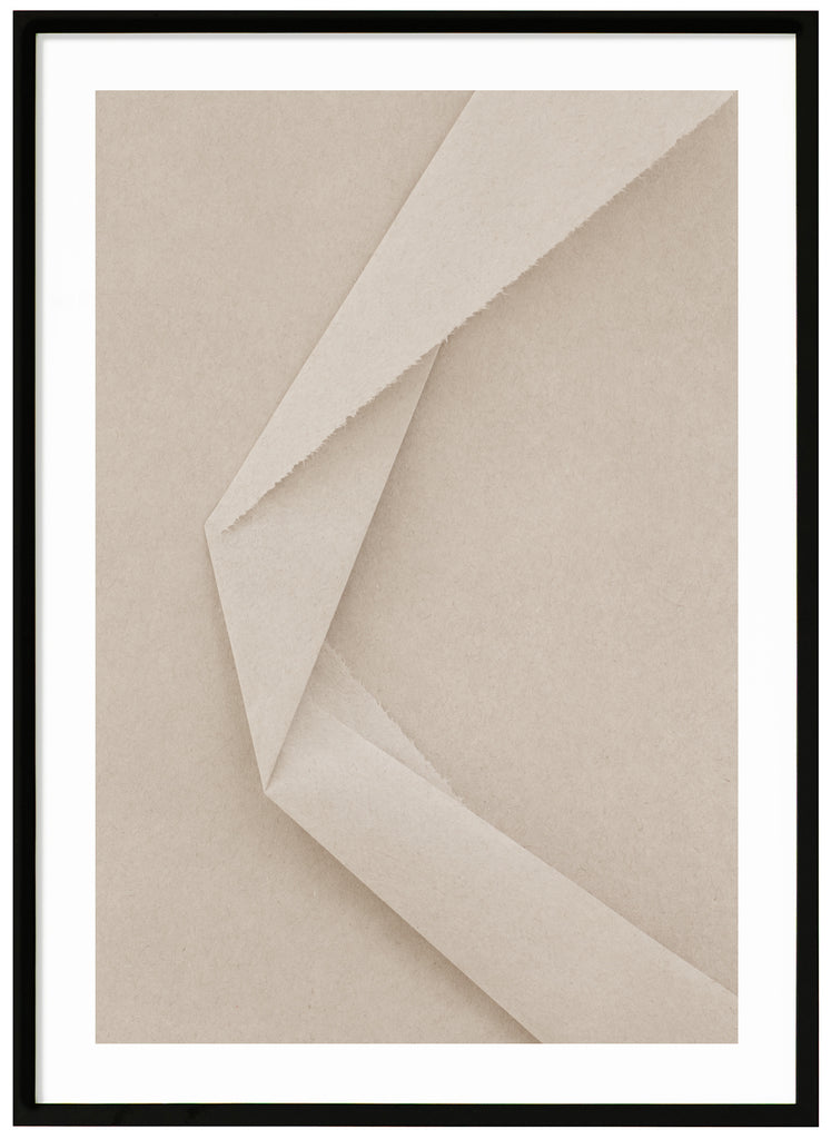 Graphic beige poster. Black frame. 